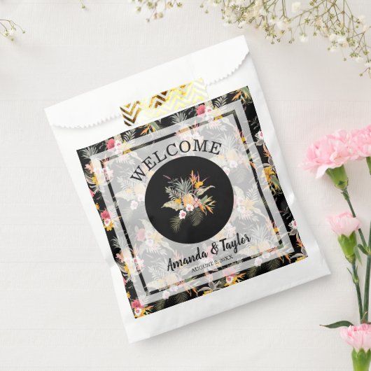 Tropisch Floral Welkom Bedankzakje (Gezegeld)