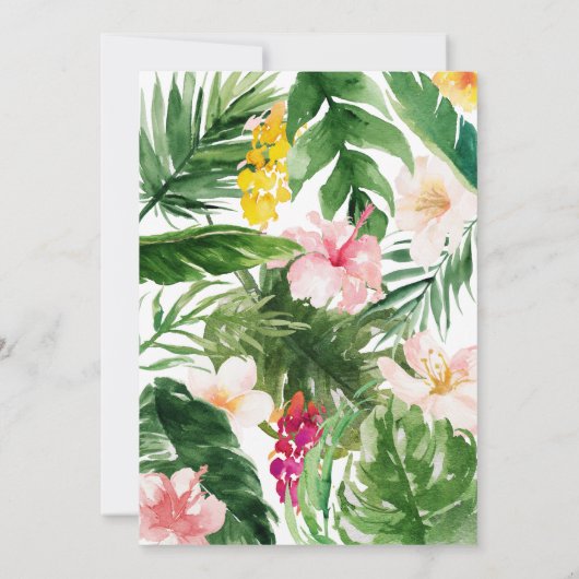 tropisch floreel roze geel flamingo stijlvol (Achterkant)