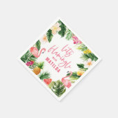 tropisch floreel roze geel flamingo stijlvol servet (Hoek)
