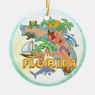 Tropisch Florida Keramisch Ornament