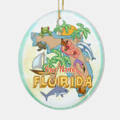Tropisch Florida Keramisch Ornament (Links)