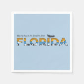 Tropisch Florida Kustpapier Napkin Servet (Voorkant)