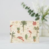 Tropisch Floridian Pattern Briefkaart (Staand voorkant)