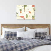 Tropisch Floridian Pattern Canvas Afdruk (Insitu (Slaapkamer))