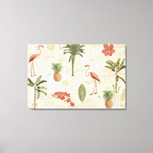 Tropisch Floridian Pattern Canvas Afdruk
