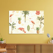 Tropisch Floridian Pattern Canvas Afdruk (Insitu (Woonkamer))