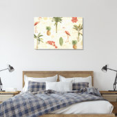 Tropisch Floridian Pattern Canvas Afdruk (Insitu (Slaapkamer))