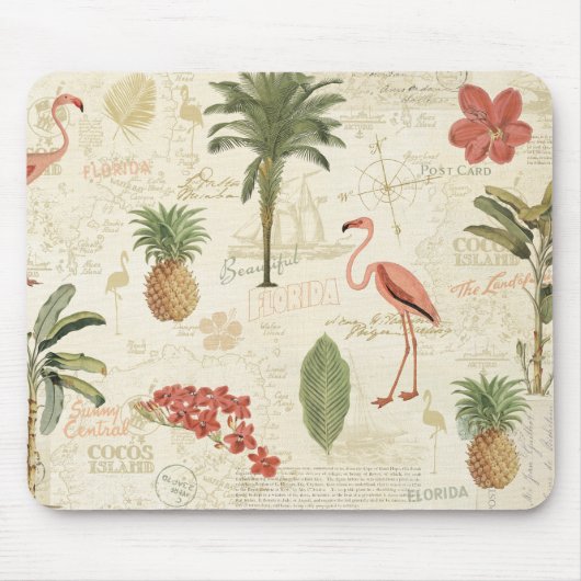 Tropisch Floridian Pattern Muismat (Voorkant)