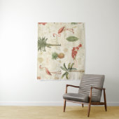 Tropisch Floridian Pattern Wandkleed (In situ)