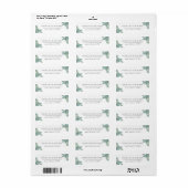 Tropisch Foliage Return-adres Etiket (Full Sheet)