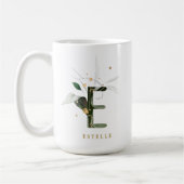 Tropisch foliemonogram Letter "E" op maat Koffiemok (Links)
