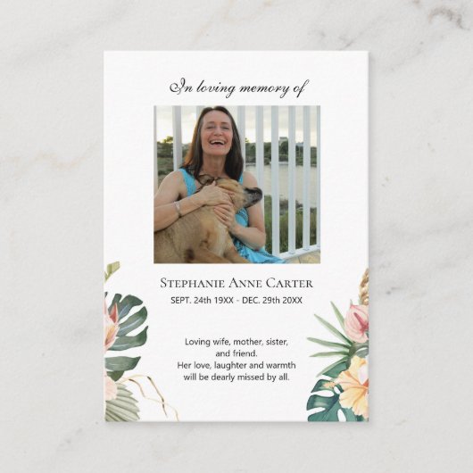 Tropisch Fotomonument Ik ben Gratis gebedskaart 3 Visitekaartje (Voorkant)