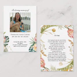 Tropisch Fotomonument Ik ben Gratis gebedskaart 3 Visitekaartje