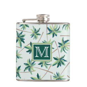 Tropisch Foxtail Palm   Voeg je Initiaal toe Heupfles