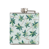 Tropisch Foxtail Palm | Voeg je Initiaal toe Heupfles (Achterkant)