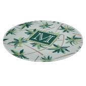 Tropisch Foxtail Palm | Voeg je Initiaal toe Snijplank (Hoek)