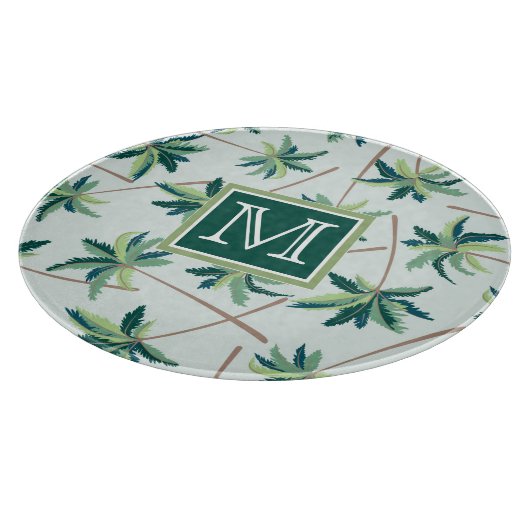 Tropisch Foxtail Palm | Voeg je Initiaal toe Snijplank (Hoek)