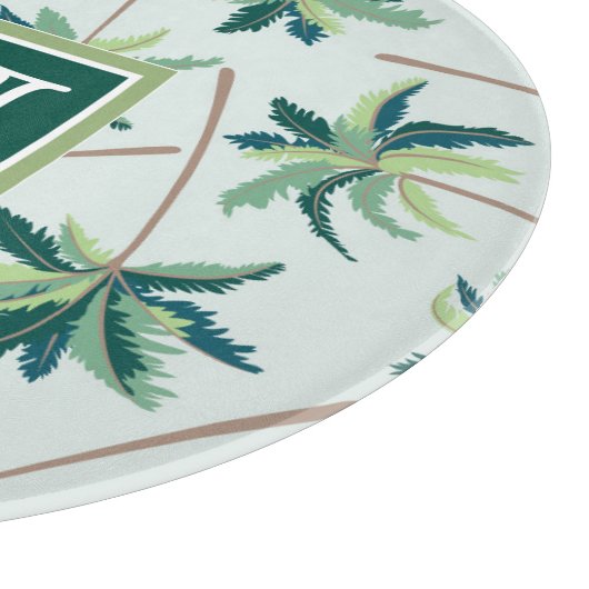 Tropisch Foxtail Palm | Voeg je Initiaal toe Snijplank (Hoek)