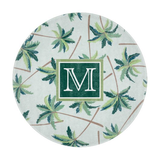 Tropisch Foxtail Palm | Voeg je Initiaal toe Snijplank (Voorkant)