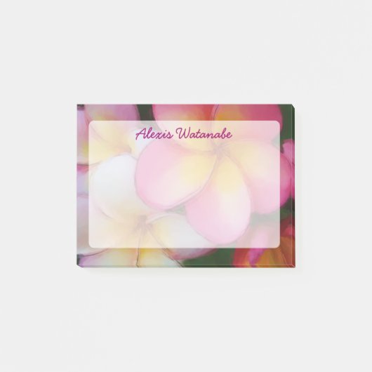 Tropisch Frangipani Plumeria Beach Flowers Post-it® Notes (Voorkant)
