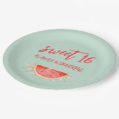 Tropisch fruit 16e verjaardag papieren bordje (Gekanteld)