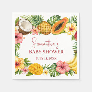 Tropisch Fruit Ananas Hawaiaanse Baby Shower Servet