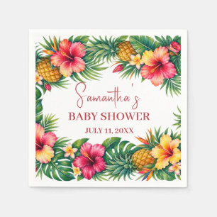Tropisch Fruit Ananas Hawaiaanse Baby Shower Servet