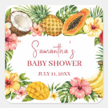 Tropisch Fruit Ananas Hawaiaanse Baby Shower