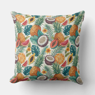 Tropisch Fruit - Ananas & Meloen Zomer Design Kussen