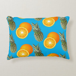 Tropisch Fruit Ananas Sinaasappel Patroon Accent Kussen