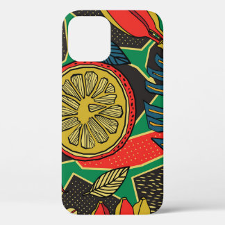 Tropisch fruit, bladeren, doedel bloemenpatroon. Case-Mate iPhone case