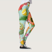 Tropisch fruit, bloemen: achtergrond. leggings (Rechts)