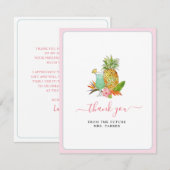 Tropisch fruit Bruids douche Dank je wel kaart (Voorkant / Achterkant)