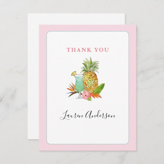 Tropisch fruit Bruidsmeisjesfeest bedankkaart Kaart (Voorkant / Achterkant)