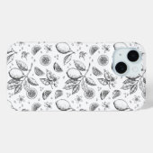  tropisch fruit citroen bloemenpatroon Case-Mate iPhone case (Achterkant (horizontaal))