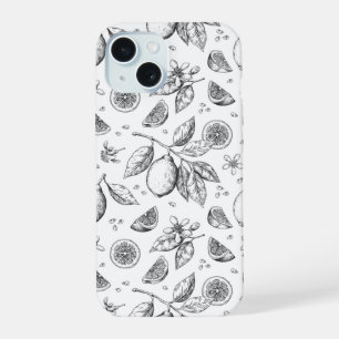  tropisch fruit citroen bloemenpatroon iPhone 15 case