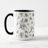  tropisch fruit citroen bloemenpatroon mok (Links)