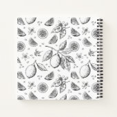 tropisch fruit citroen bloemenpatroon notitieboek (Achterkant)