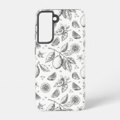  tropisch fruit citroen bloemenpatroon samsung galaxy hoesje (Achterkant)