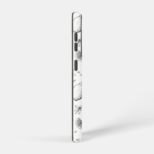  tropisch fruit citroen bloemenpatroon samsung galaxy hoesje (Rechterkant)