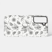  tropisch fruit citroen bloemenpatroon samsung galaxy hoesje (Achterkant horizontaal)