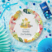 Tropisch fruit Drinken Zwembad Party Volwassen Ver Papieren Bordje (Feest)