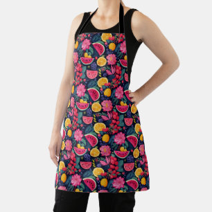 Tropisch Fruit en Bloemen Schort