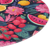 Tropisch Fruit en Bloemen Snijplank (Hoek)