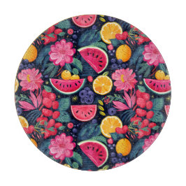 Tropisch Fruit en Bloemen Snijplank