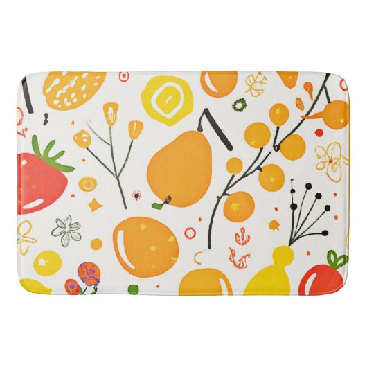 Tropisch fruit Fiesta patroon Badmat (Voorkant)