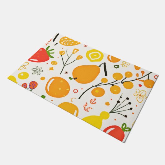 Tropisch fruit Fiesta patroon Deurmat (Schuin)