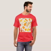 Tropisch fruit Fiesta patroon T-shirt (Voorkant volledig)