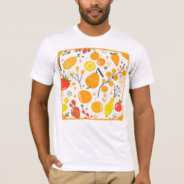 Tropisch fruit Fiesta patroon T-shirt
