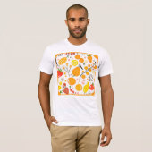 Tropisch fruit Fiesta patroon T-shirt (Voorkant volledig)